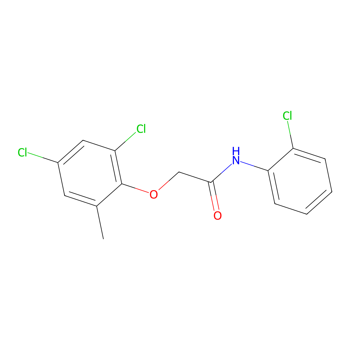 n-(2-Chlorophenyl)-2-(2,4-dichloro-6-methylphenoxy)acetamide molecular structure, CAS 381199-83-3