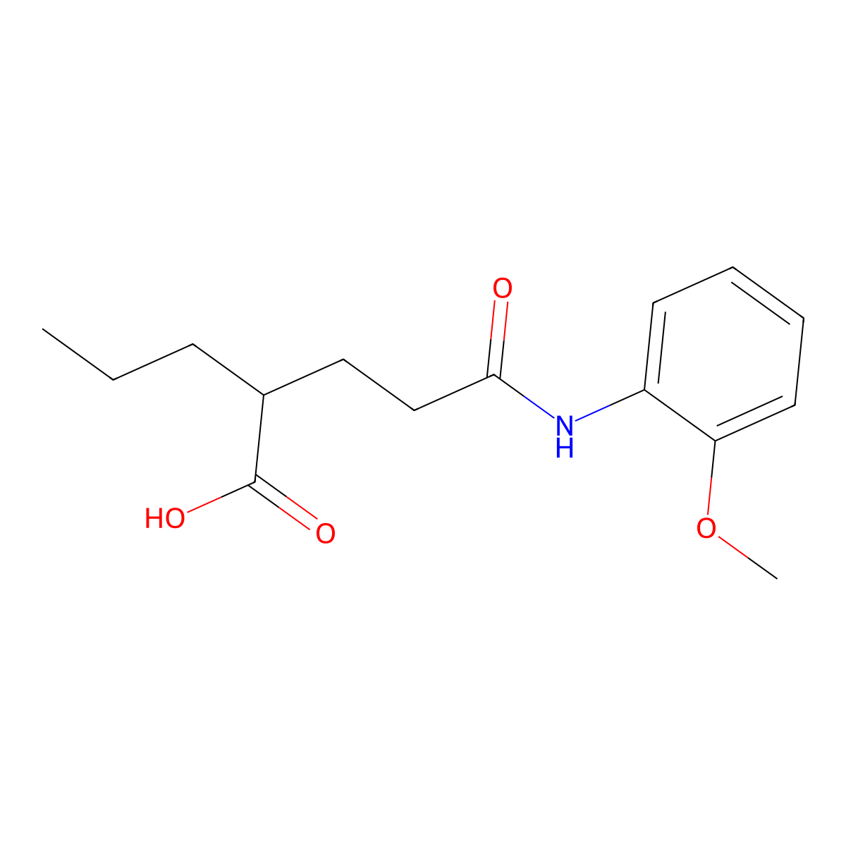 5-(2-Methoxyanilino)-5-oxo-2-propylpentanoic acid molecular structure, CAS 381200-15-3