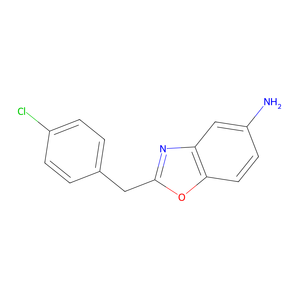 2-(4-Chlorobenzyl)benzo[d]oxazol-5-amine molecular structure, CAS 381200-35-7