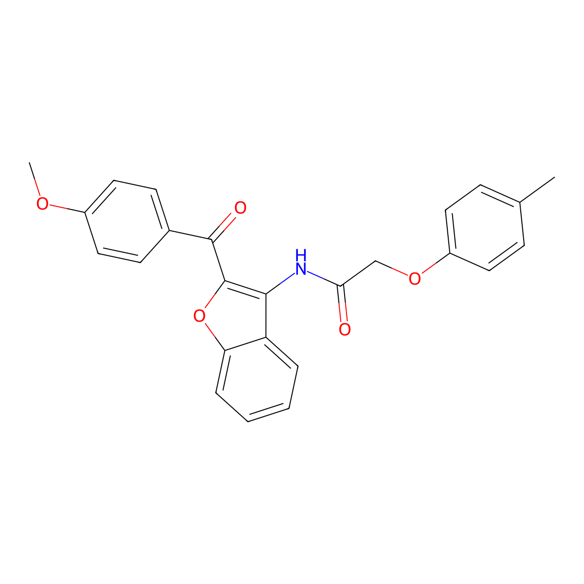 N-[2-(4-methoxybenzoyl)-1-benzofuran-3-yl]-2-(4-methylphenoxy)acetamide molecular structure, CAS 381202-45-5