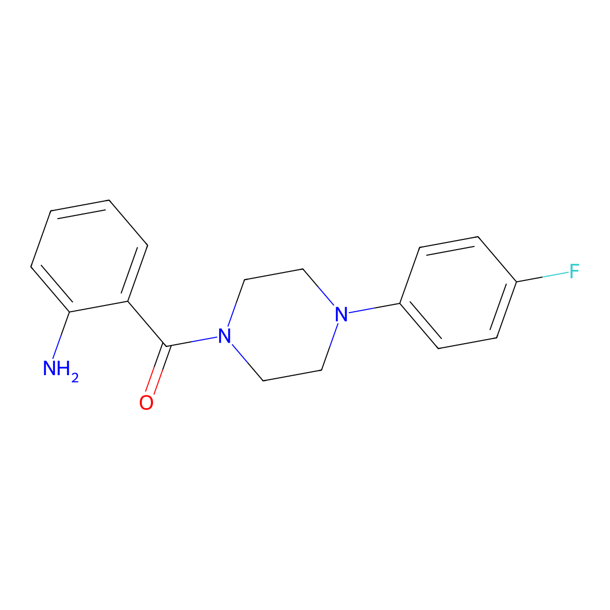 (2-Aminophenyl)-[4-(4-fluorophenyl)piperazin-1-yl]methanone molecular structure, CAS 381203-87-8