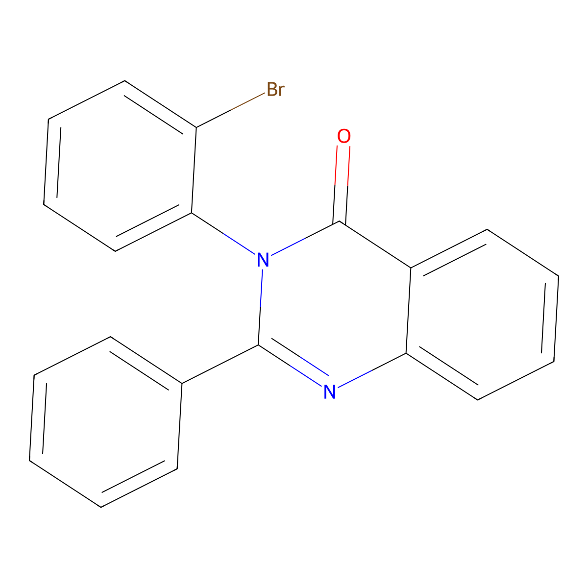 3-(2-Bromophenyl)-2-phenylquinazolin-4-one molecular structure, CAS 381204-87-1