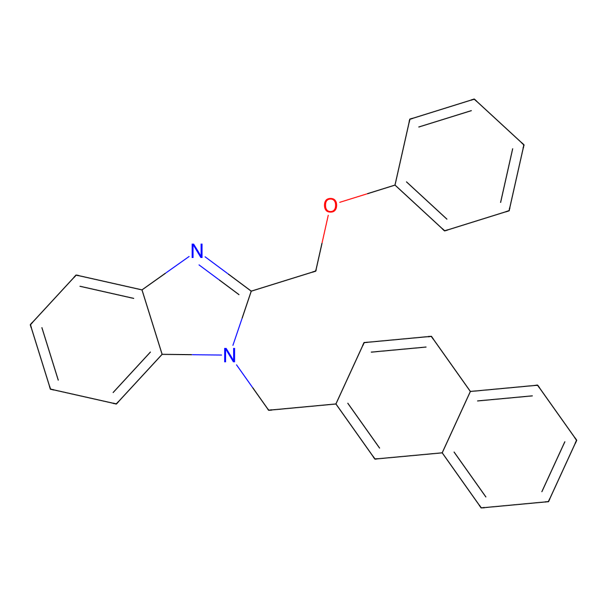 1-(naphthalen-2-ylmethyl)-2-(phenoxymethyl)-1H-benzo[d]imidazole molecular structure, CAS 381206-13-9