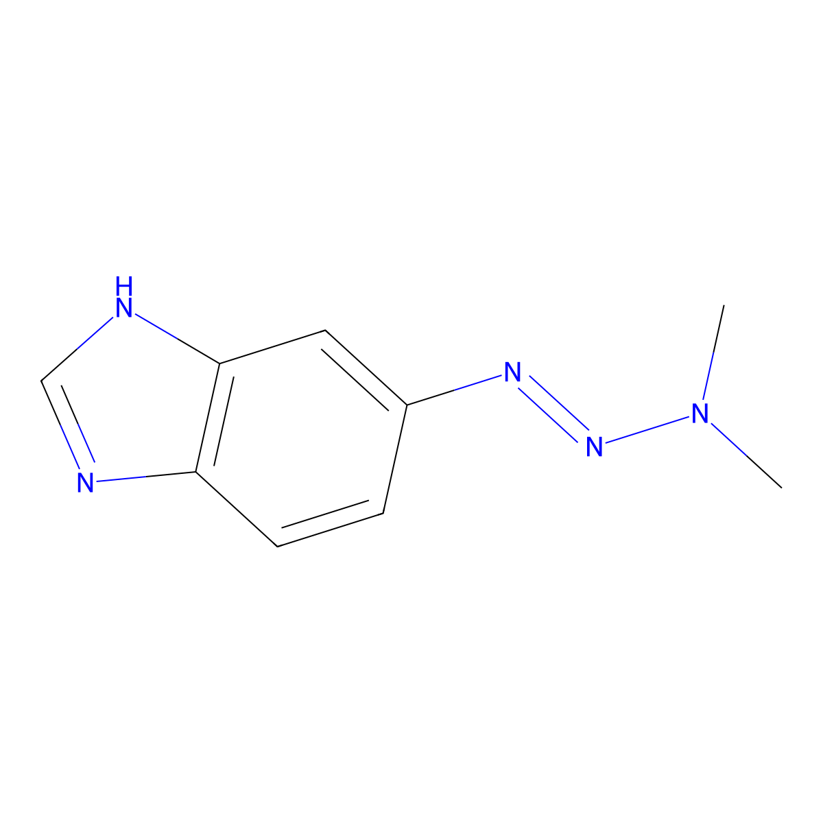 1H-Benzimidazole, 5-(3,3-dimethyl-1-triazenyl)- molecular structure, CAS 381208-72-6
