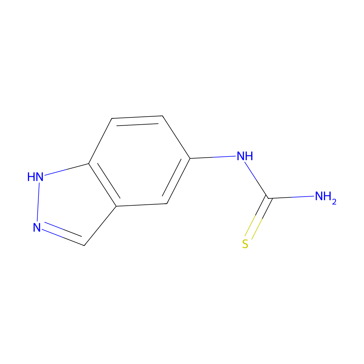 1H-indazol-5-ylthiourea molecular structure, CAS 381211-81-0