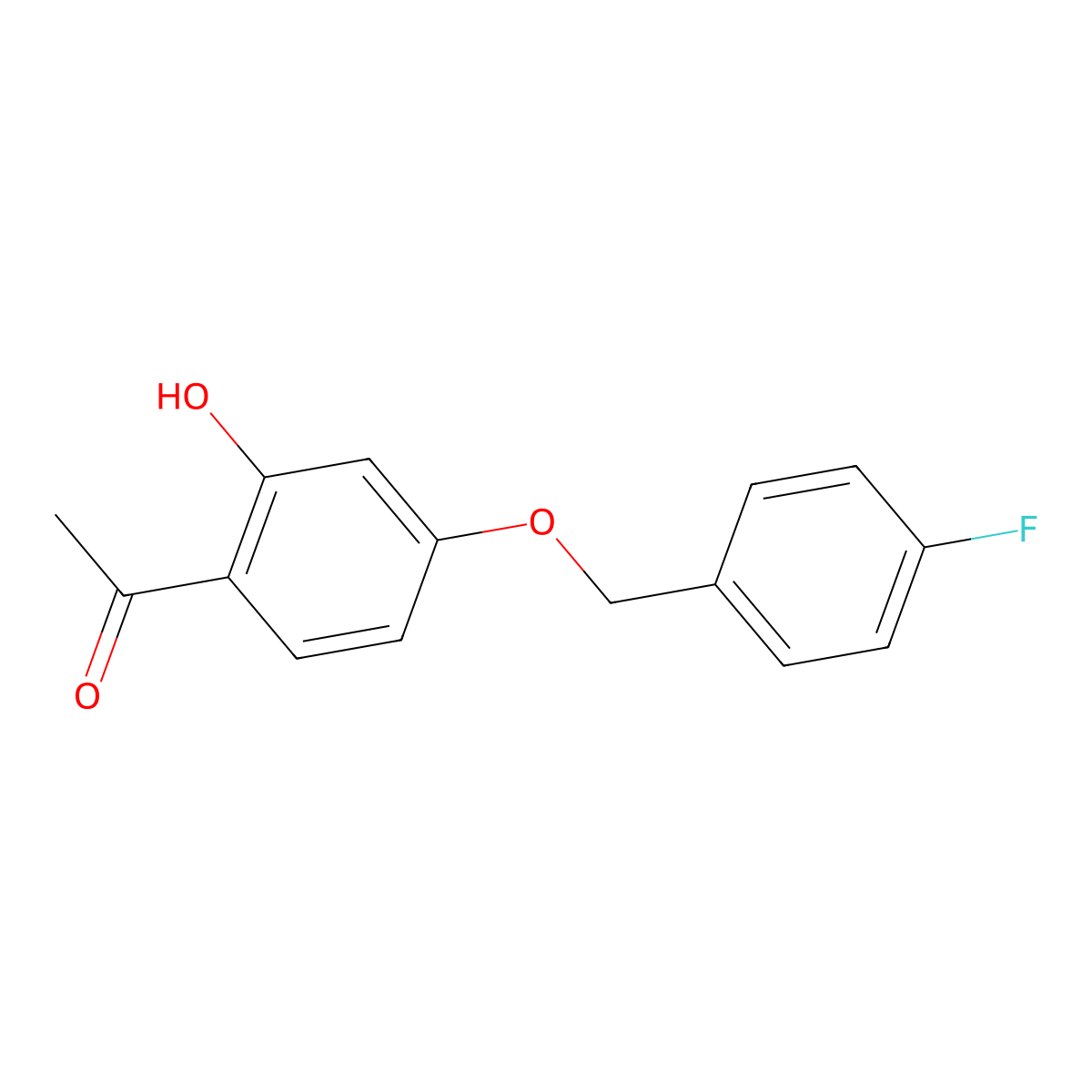 1-(4-(4-Fluorobenzyloxy)-2-hydroxyphenyl)ethanone molecular structure, CAS 381220-25-3