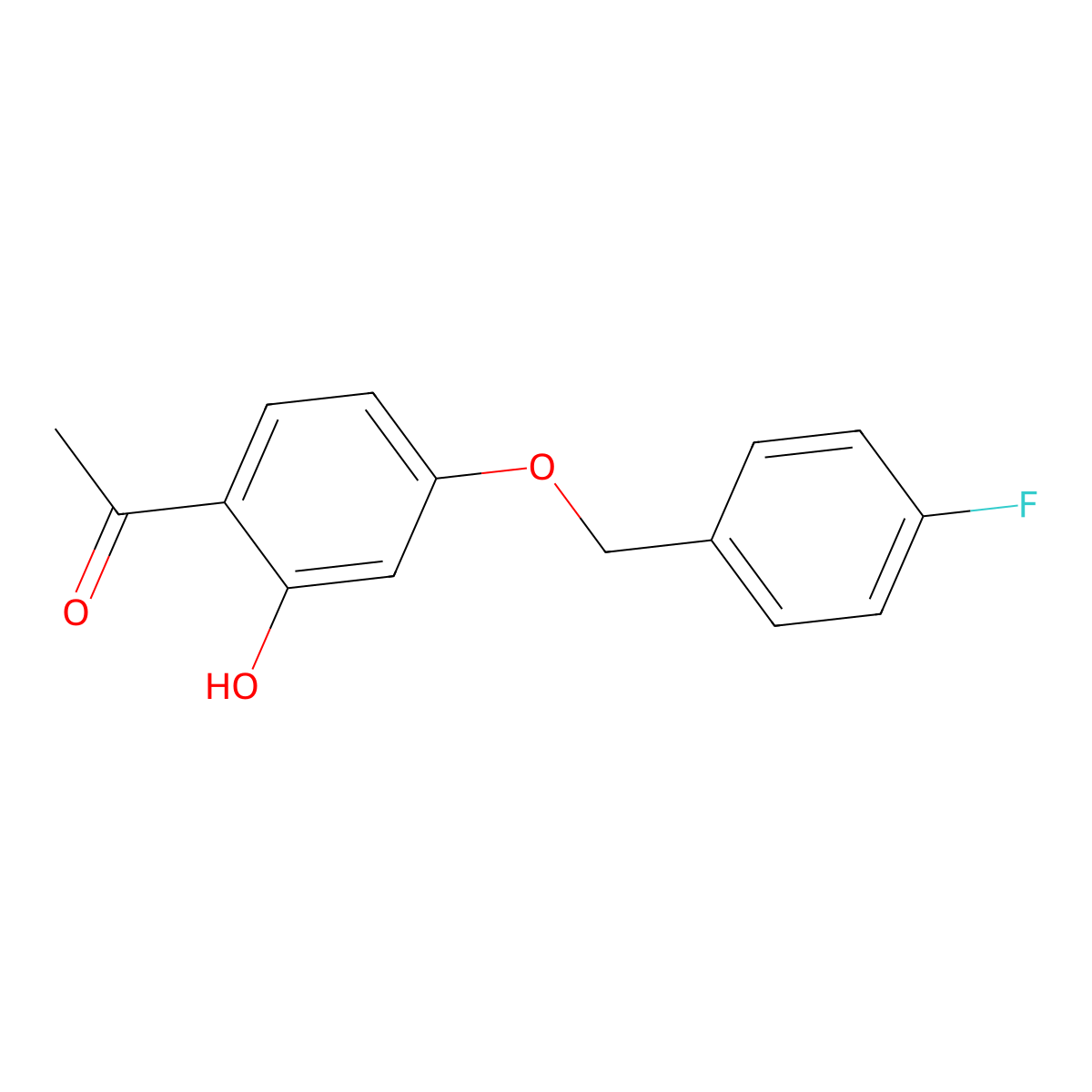 1-(4-(4-Fluorobenzyloxy)-2-hydroxyphenyl)ethanone molecular structure, CAS 381220-25-3