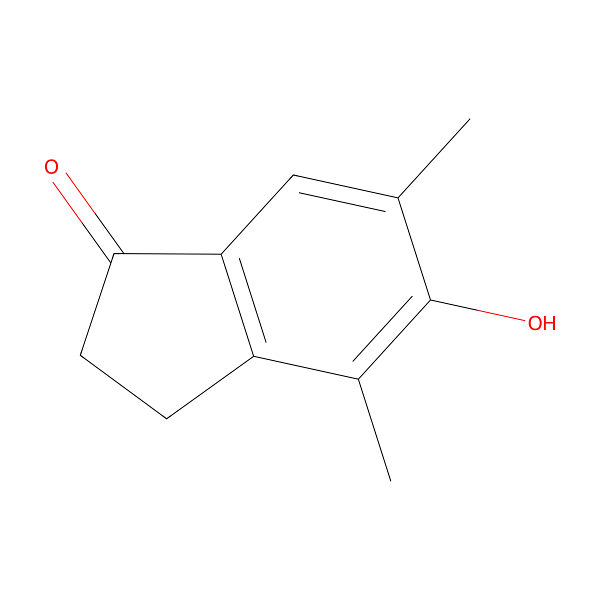 5-Hydroxy-4,6-dimethyl-2,3-dihydro-1H-inden-1-one molecular structure, CAS 381220-71-9