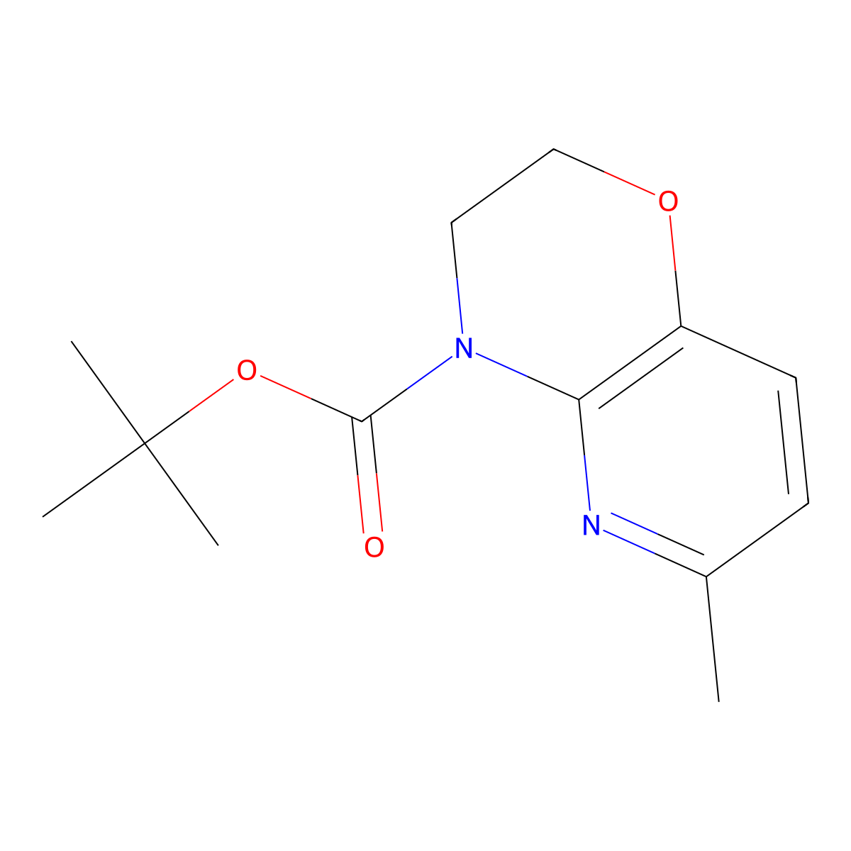 tert-Butyl 6-methyl-2H-pyrido[3,2-b][1,4]oxazine-4(3H)-carboxylate molecular structure, CAS 381226-84-2
