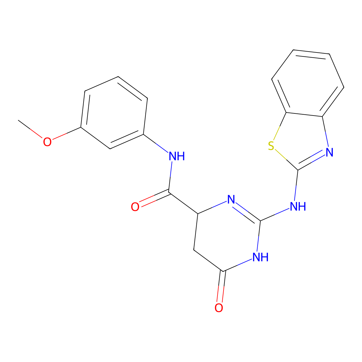 2-(1,3-benzothiazol-2-ylamino)-N-(3-methoxyphenyl)-6-oxo-4,5-dihydro-1H-pyrimidine-4-carboxamide molecular structure, CAS 381230-18-8