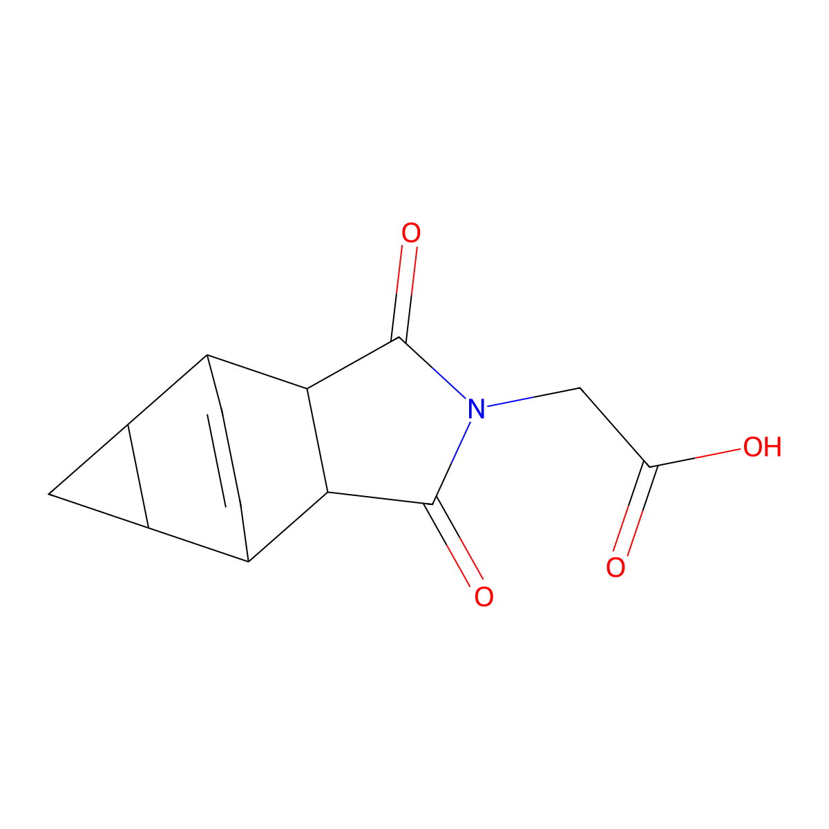 (1,3-dioxooctahydro-4,6-ethenocyclopropa[f]isoindol-2(1H)-yl)acetic acid molecular structure, CAS 381230-34-8