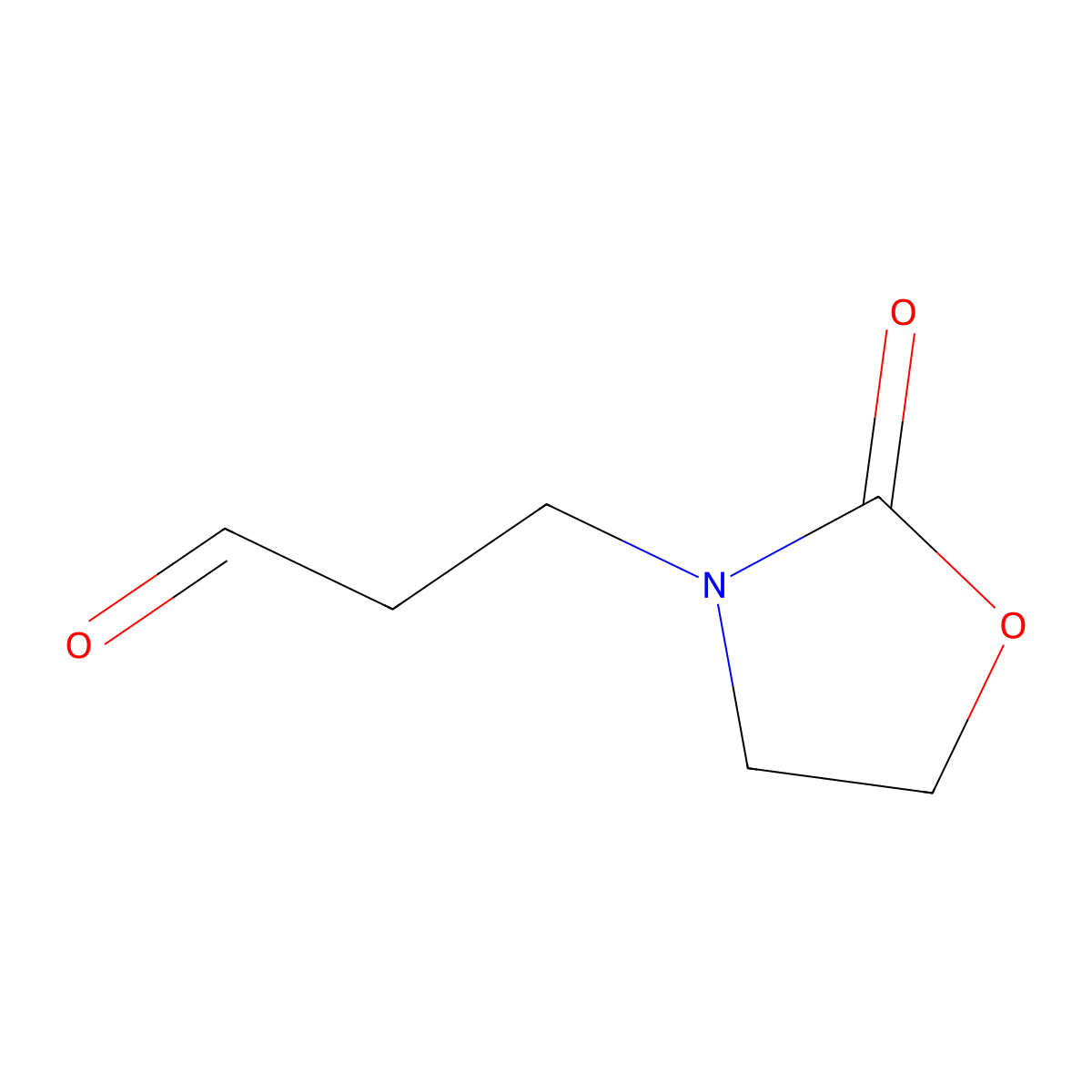3-(2-Oxo-1,3-oxazolidin-3-yl)propanal molecular structure, CAS 381230-96-2