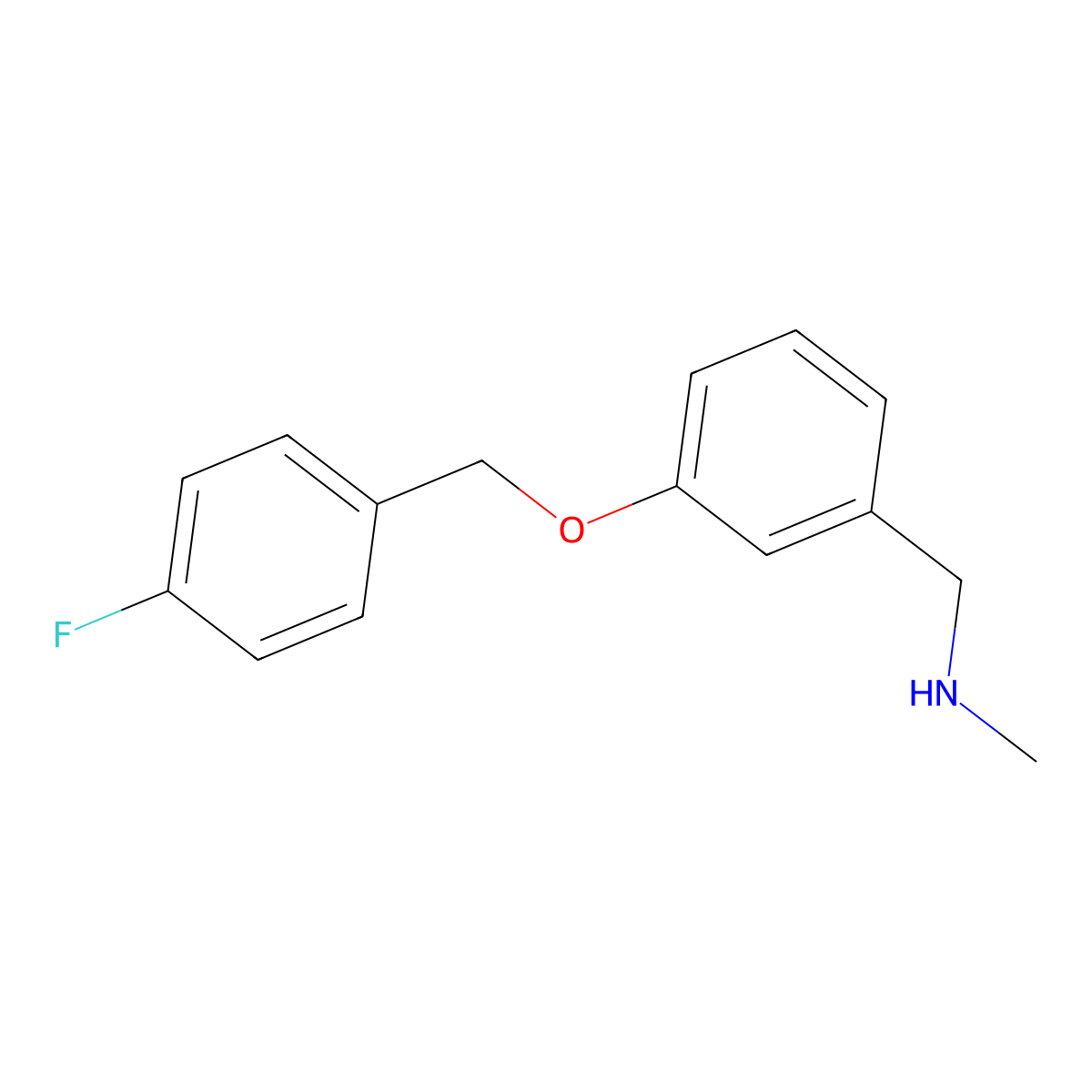 N-{3-[(4-fluorobenzyl)oxy]benzyl}-N-methylamine molecular structure, CAS 381234-85-1