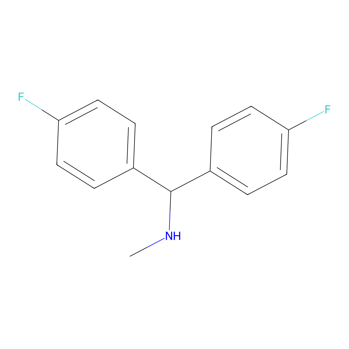 [Bis(4-fluorophenyl)methyl](methyl)amine molecular structure, CAS 381234-93-1