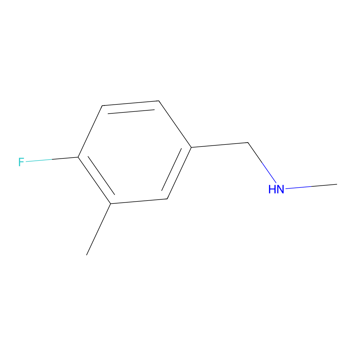 1-(4-Fluoro-3-methylphenyl)-N-methylmethanamine molecular structure, CAS 381236-52-8