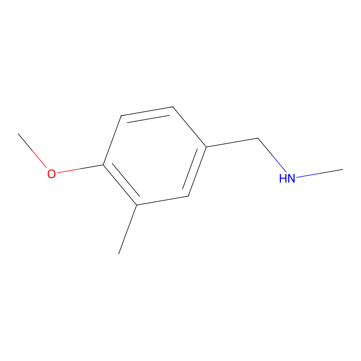 1-(4-Methoxy-3-methylphenyl)-N-methylmethanamine molecular structure, CAS 381236-64-2