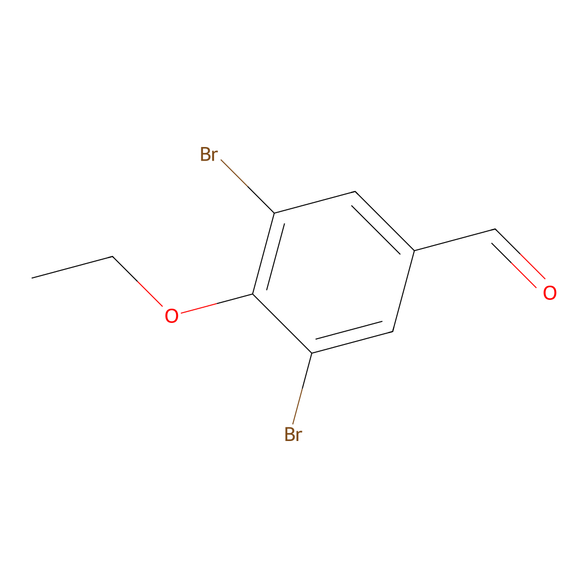 3,5-Dibromo-4-ethoxybenzaldehyde molecular structure, CAS 381238-96-6