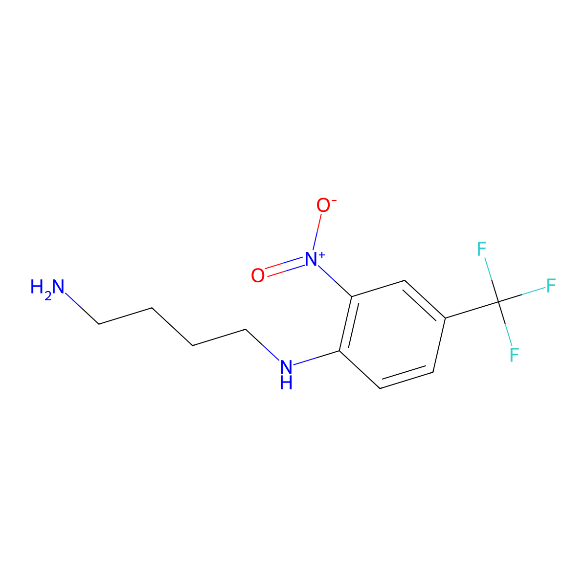 N-[2-nitro-4-(trifluoromethyl)phenyl]butane-1,4-diamine molecular structure, CAS 381241-11-8
