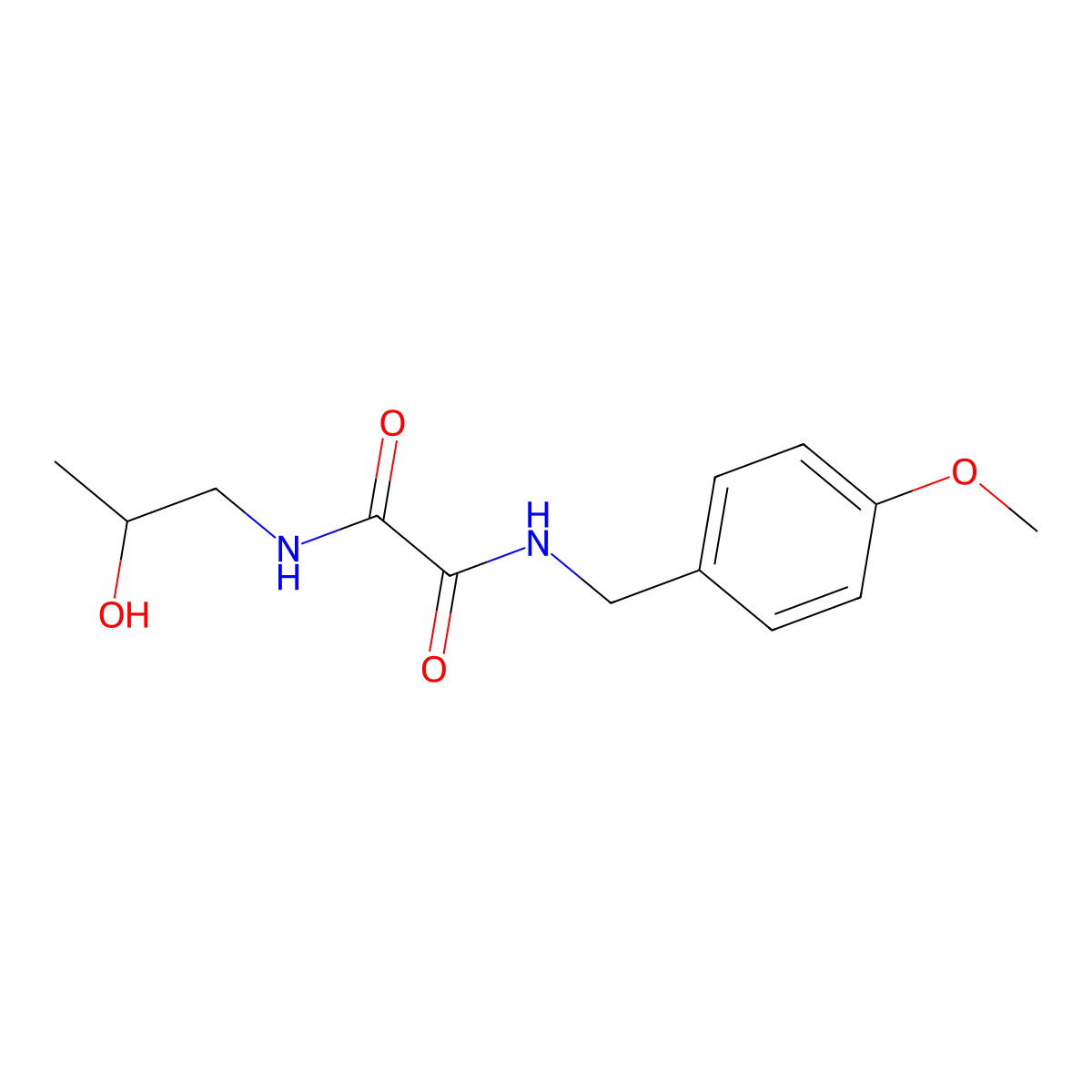N'-(2-hydroxypropyl)-N-[(4-methoxyphenyl)methyl]oxamide molecular structure, CAS 381241-92-5