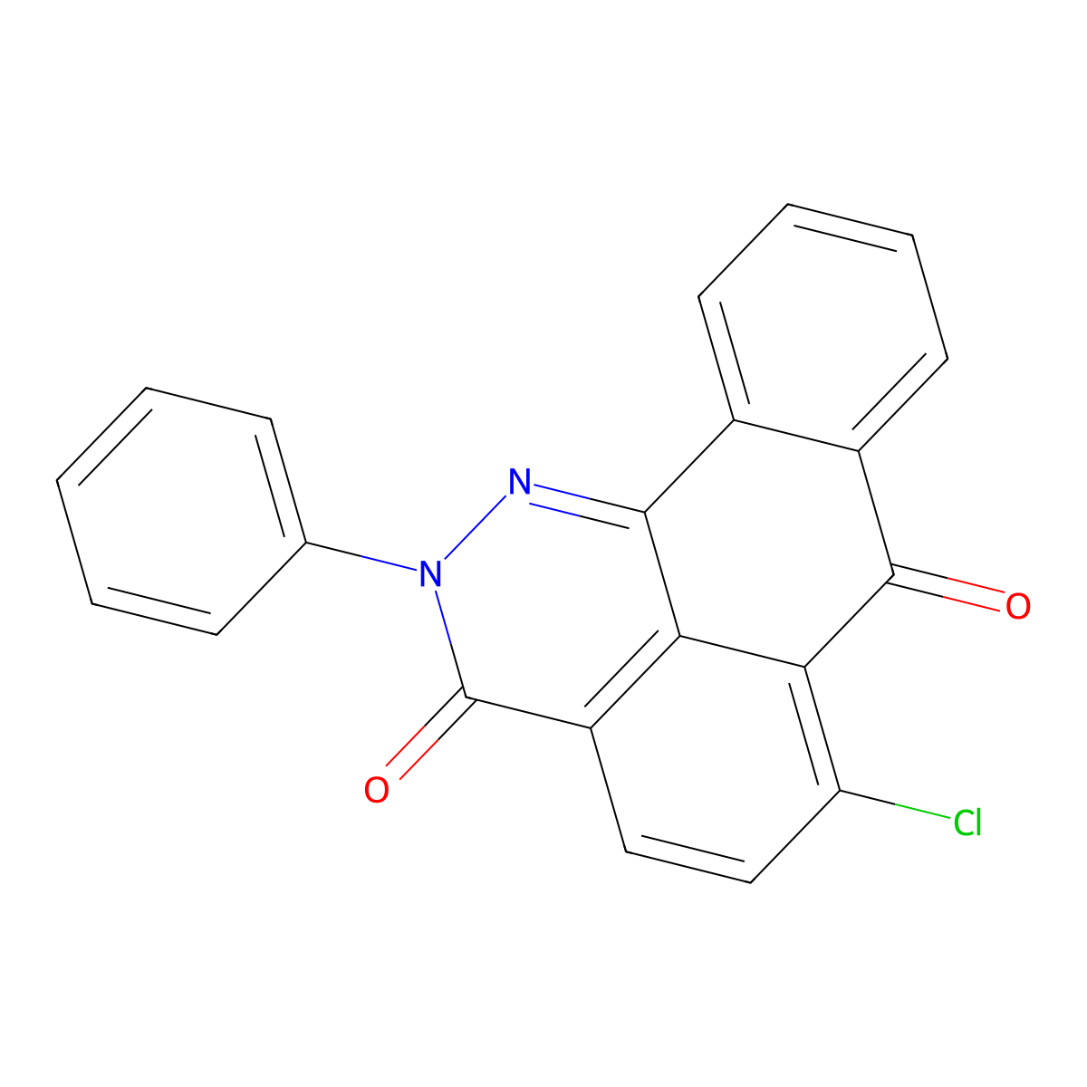 6-chloro-2-phenyl-2H-dibenzo[de,h]cinnoline-3,7-dione molecular structure, CAS 381242-57-5