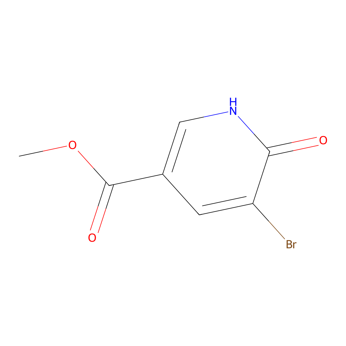 Methyl 5-bromo-6-hydroxynicotinate molecular structure, CAS 381247-99-0