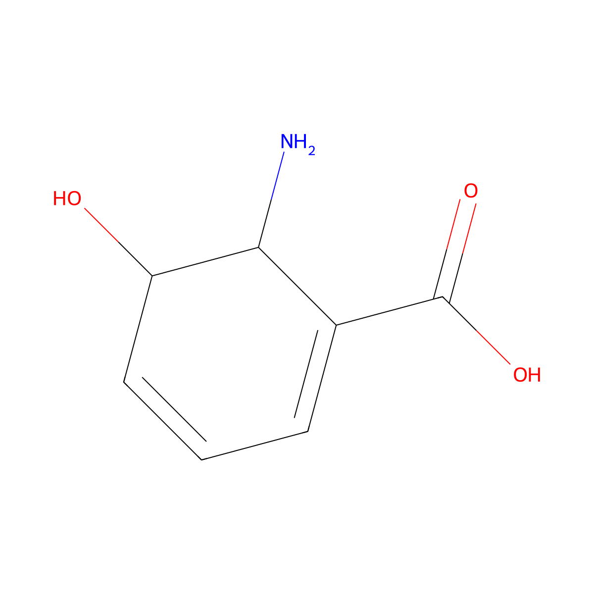 (2s,3s)-Trans-2,3-Dihydro-3-Hydroxyanthranilic Acid molecular structure, CAS 38127-17-2