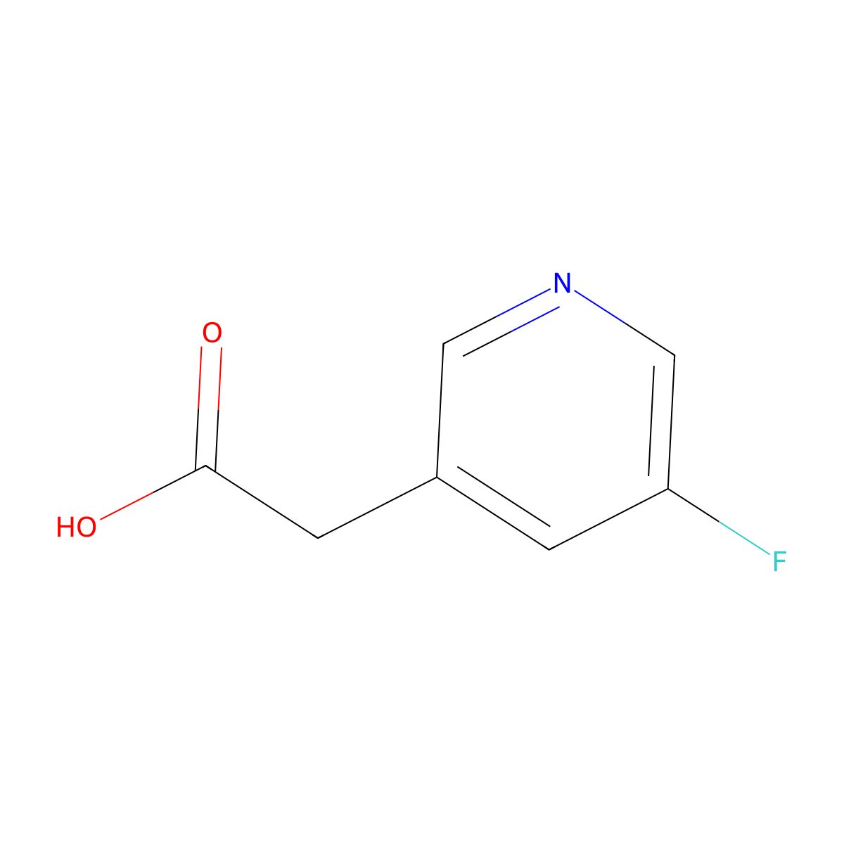 2-(5-Fluoropyridin-3-yl)acetic acid molecular structure, CAS 38129-24-7