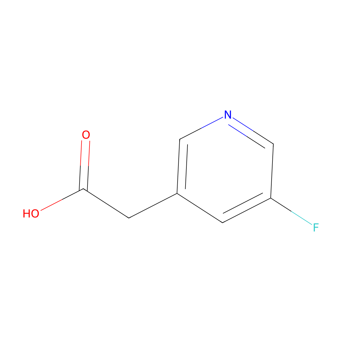 2-(5-Fluoropyridin-3-yl)acetic acid molecular structure, CAS 38129-24-7