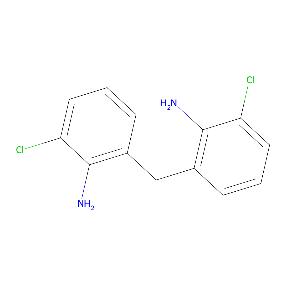 Benzenamine, 2,2'-methylenebis(6-chloro- molecular structure, CAS 3813-08-9