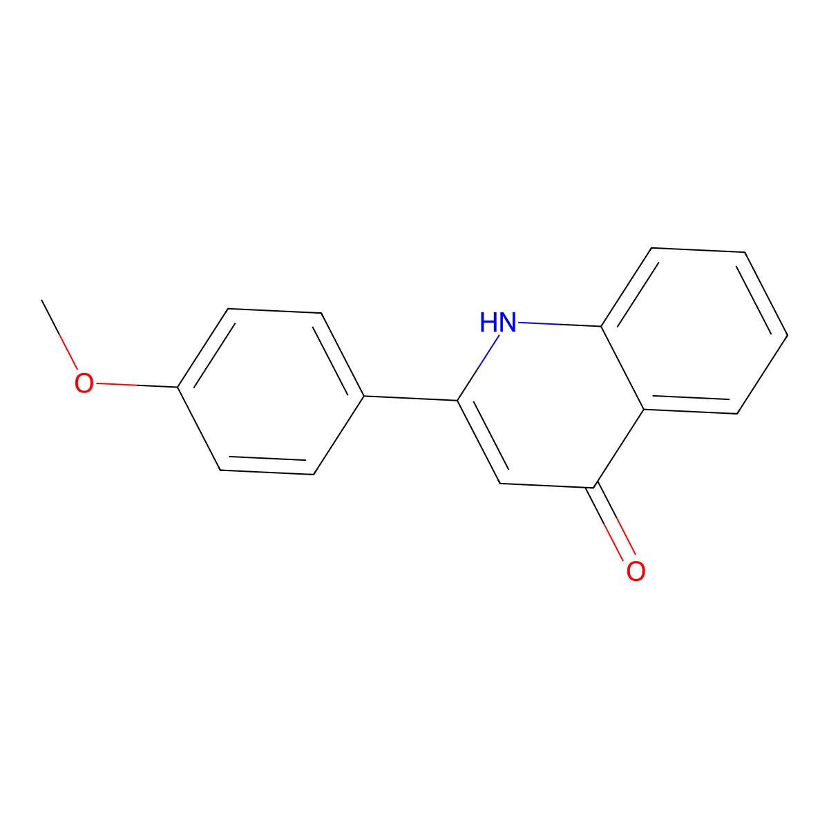 2-(4-Methoxyphenyl)-4-quinolinol molecular structure, CAS 3813-92-1