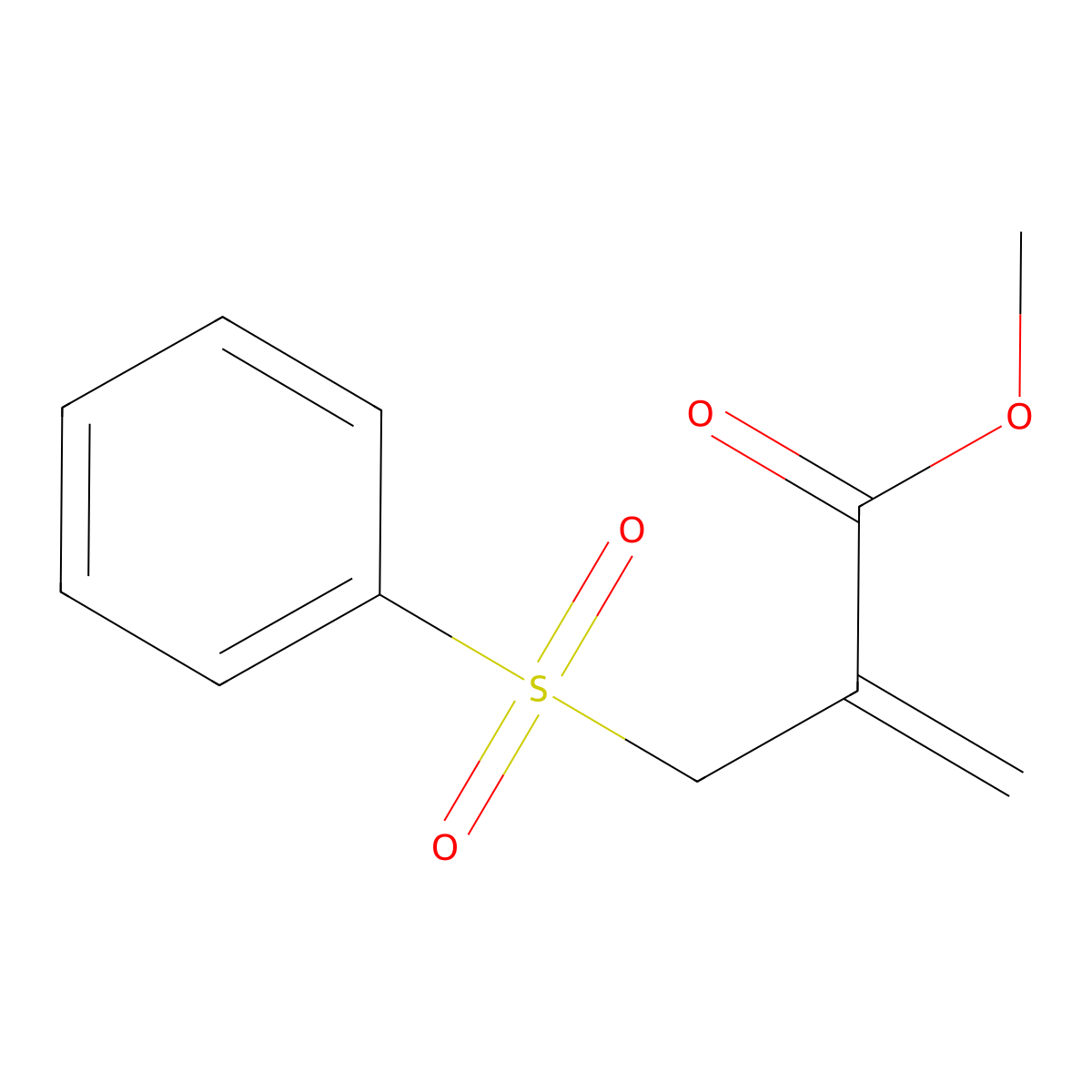 Methyl 2-((phenylsulfonyl)methyl)acrylate molecular structure, CAS 38131-57-6