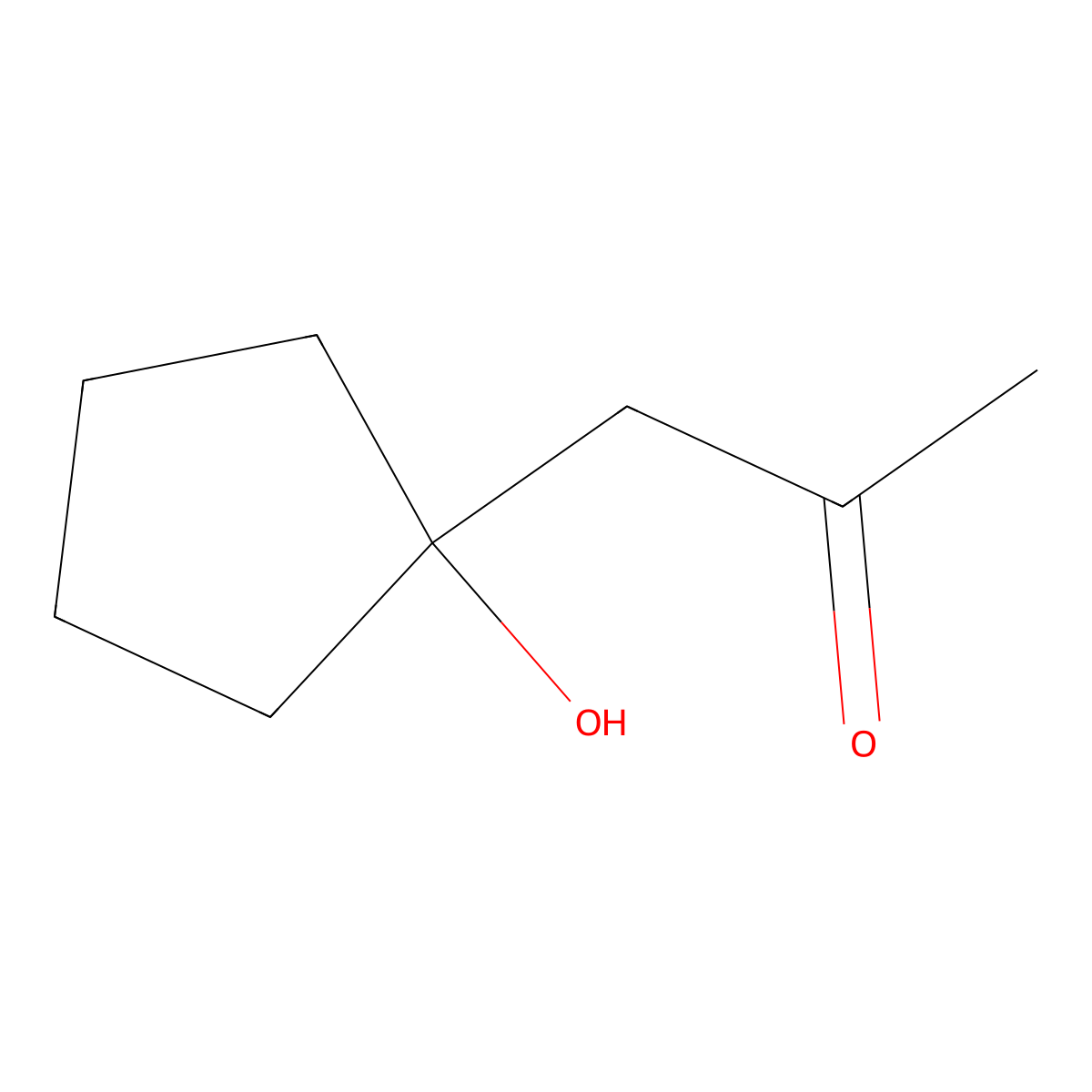 1-(1-Hydroxycyclopentyl)propan-2-one molecular structure, CAS 38134-31-5