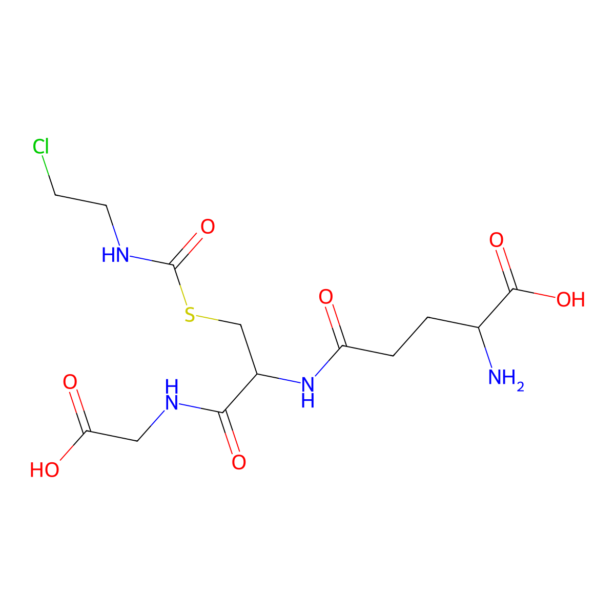 S-((2-chloroethyl)carbamoyl)glutathione molecular structure, CAS 38134-58-6