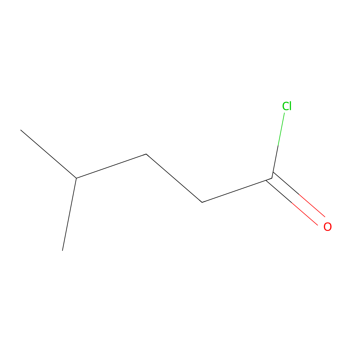 Pentanoyl chloride, 4-methyl- molecular structure, CAS 38136-29-7