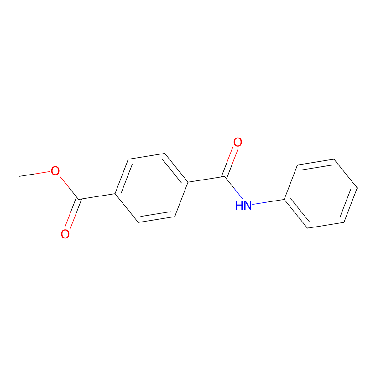 Methyl 4-anilinocarbonylbenzoate molecular structure, CAS 3814-10-6