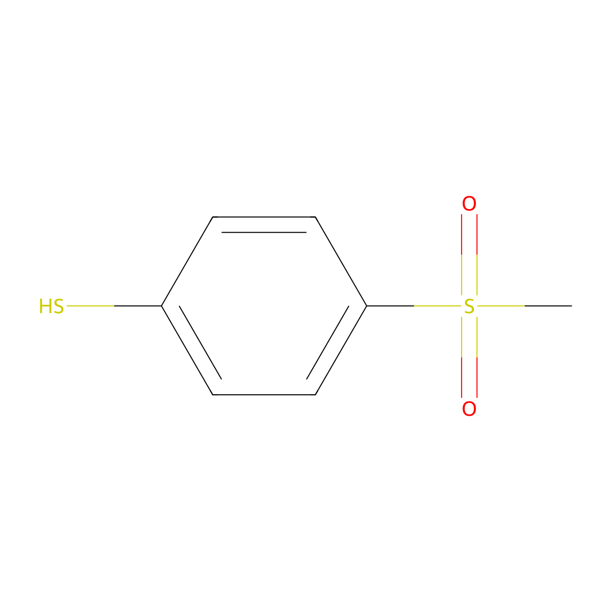 4-Methanesulfonylbenzene-1-thiol molecular structure, CAS 3814-25-3