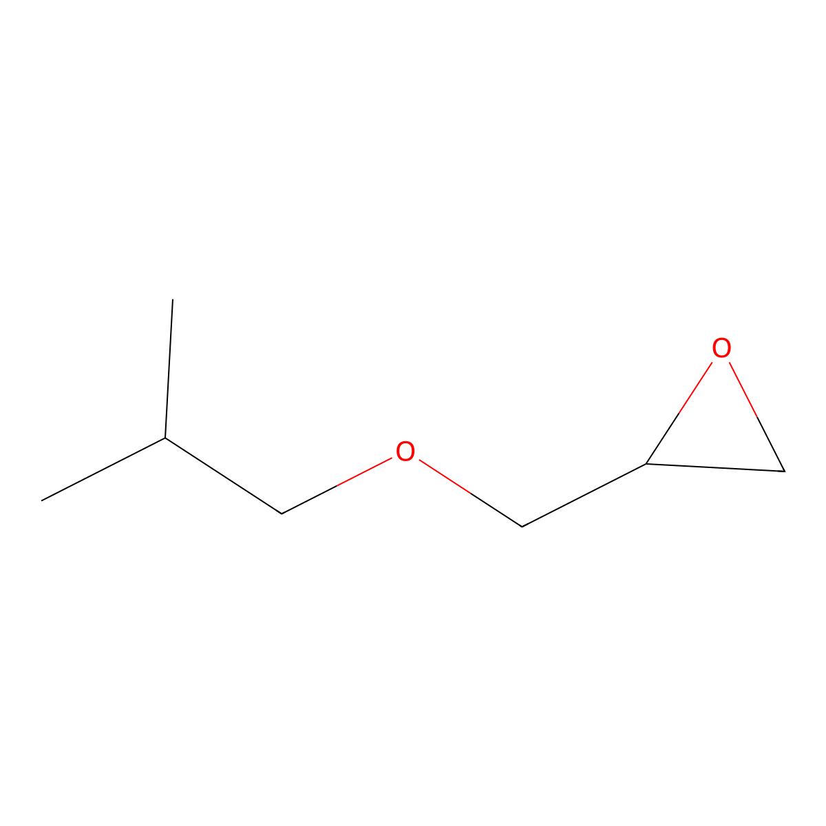 (Isobutoxymethyl)oxirane molecular structure, CAS 3814-55-9