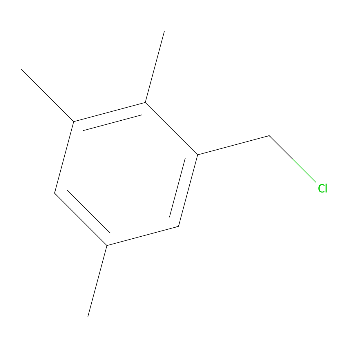 1-(Chloromethyl)-2,3,5-trimethylbenzene molecular structure, CAS 38147-10-3