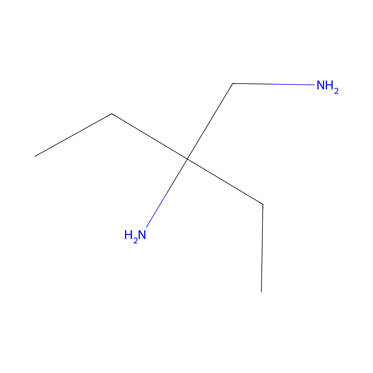 Diethylethylene diamine molecular structure, CAS 3815-29-0