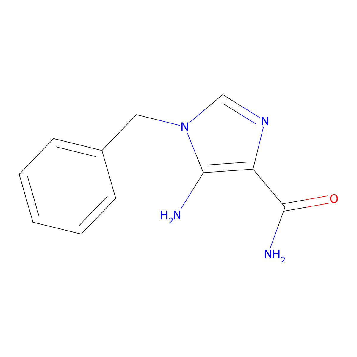 5-Amino-1-benzylimidazole-4-carboxamide molecular structure, CAS 3815-69-8
