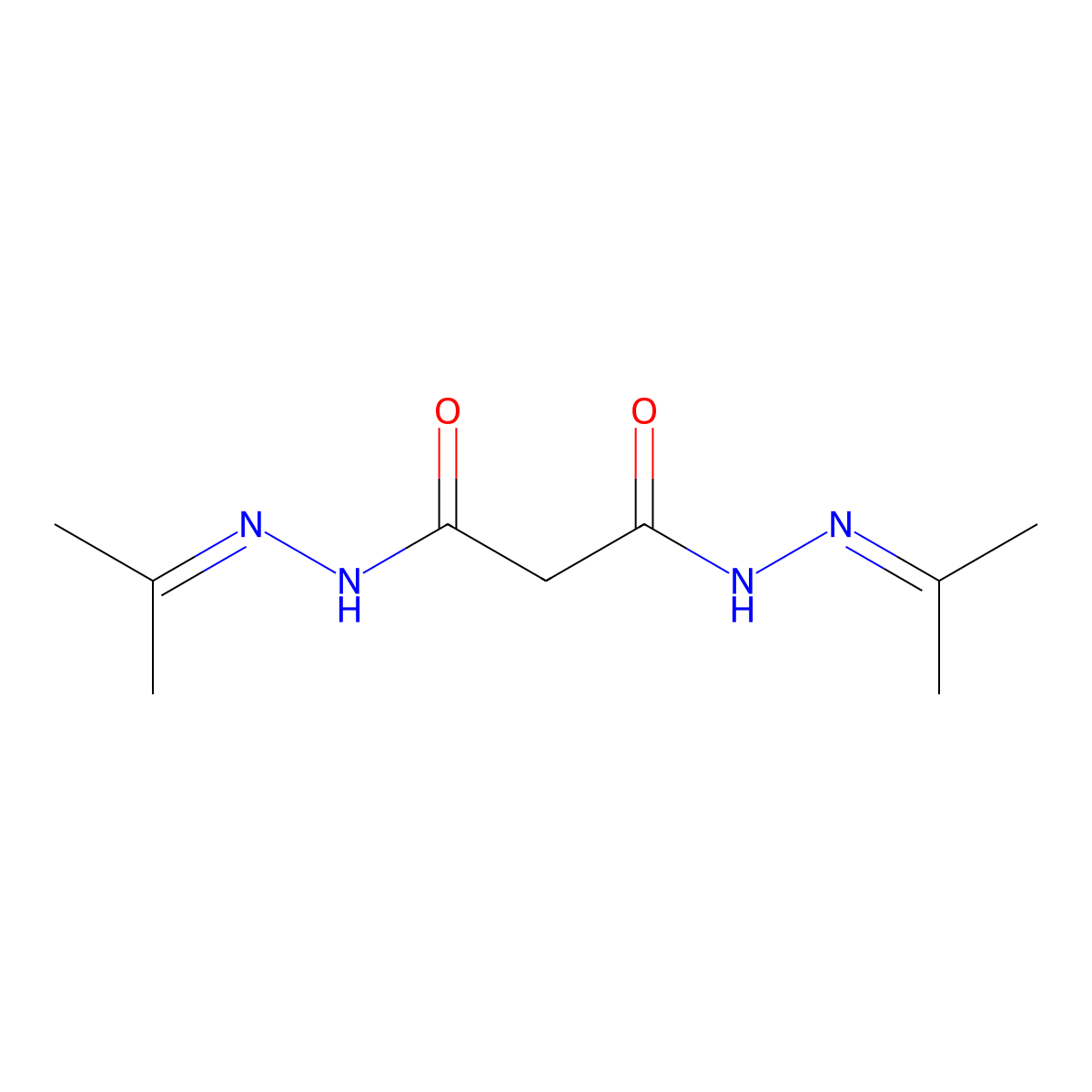 N'~1~,N'~3~-di(propan-2-ylidene)propanedihydrazide molecular structure, CAS 3815-87-0