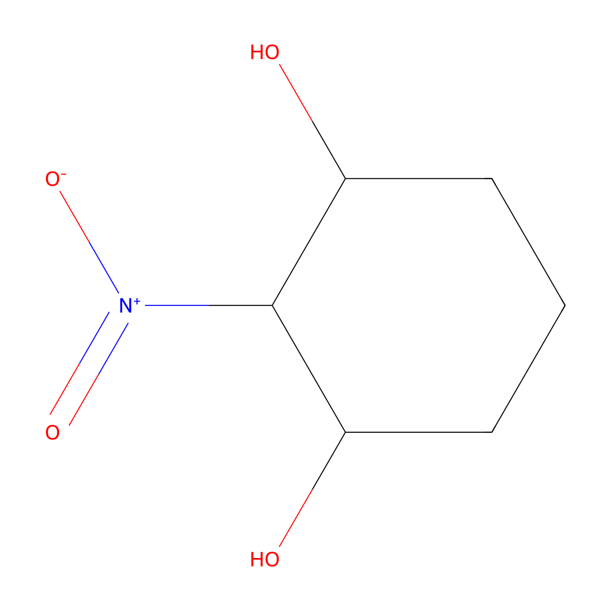 2-Nitrocyclohexane-1,3-diol molecular structure, CAS 38150-01-5