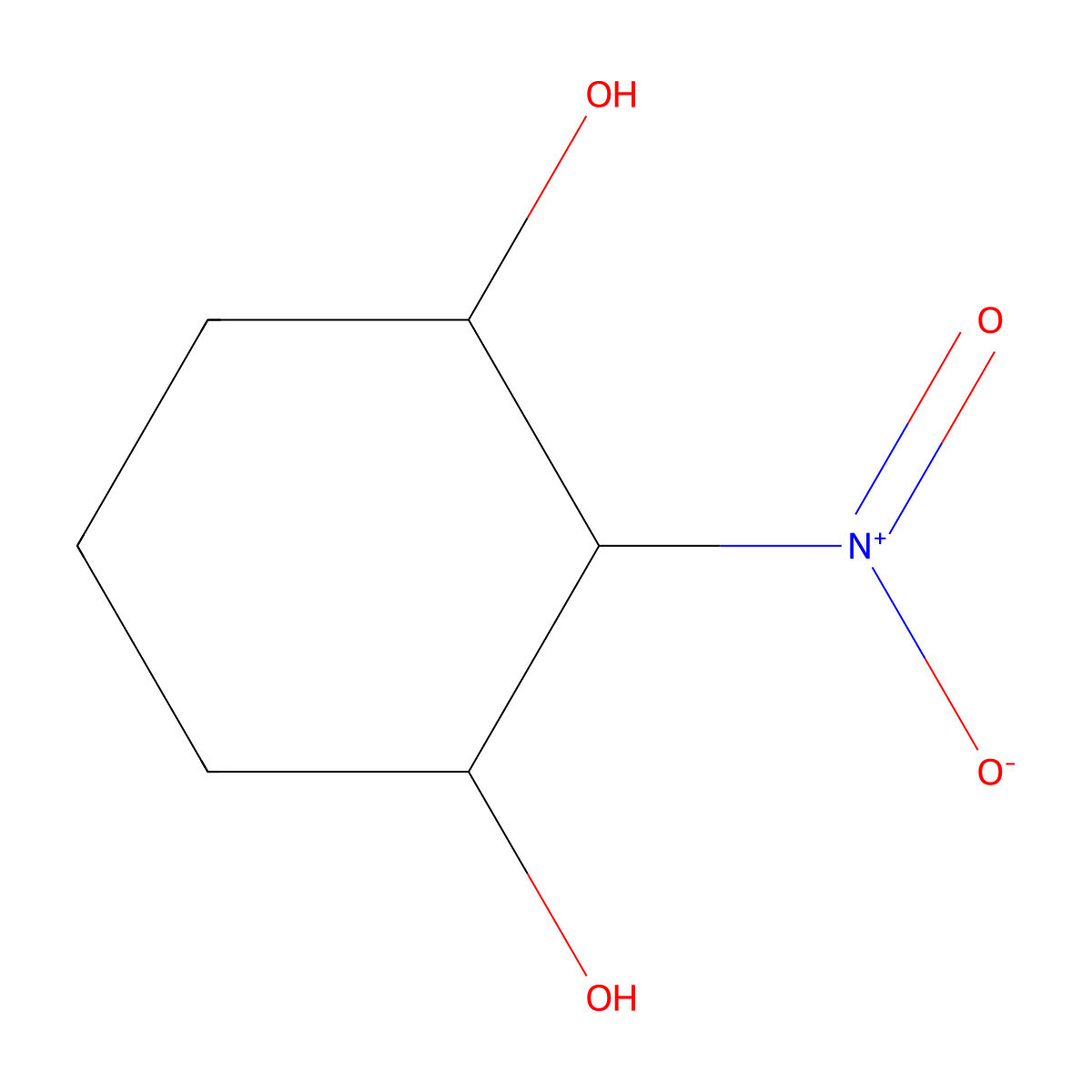 2-Nitrocyclohexane-1,3-diol molecular structure, CAS 38150-01-5