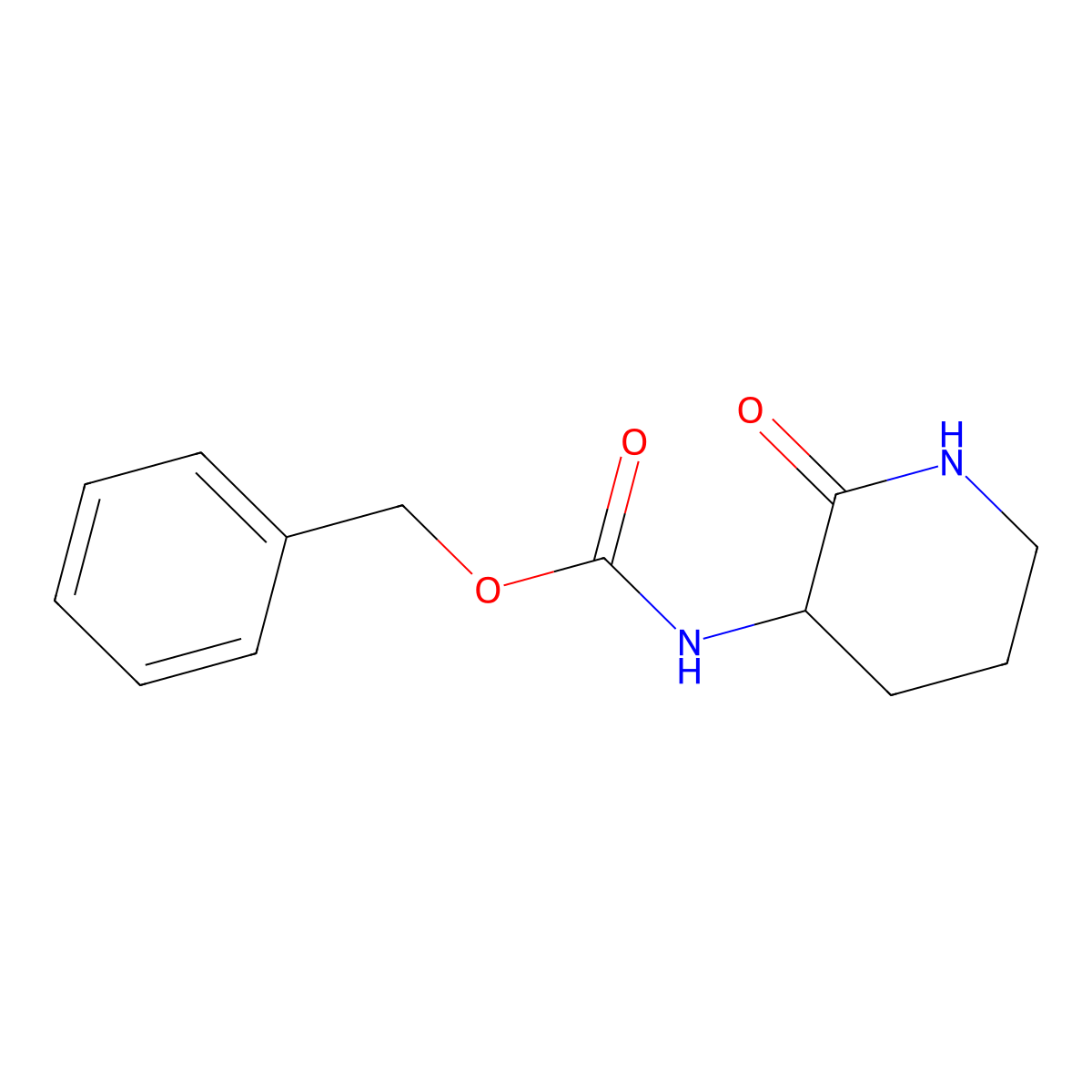 Benzyl (2-oxopiperidin-3-yl)carbamate molecular structure, CAS 38150-56-0