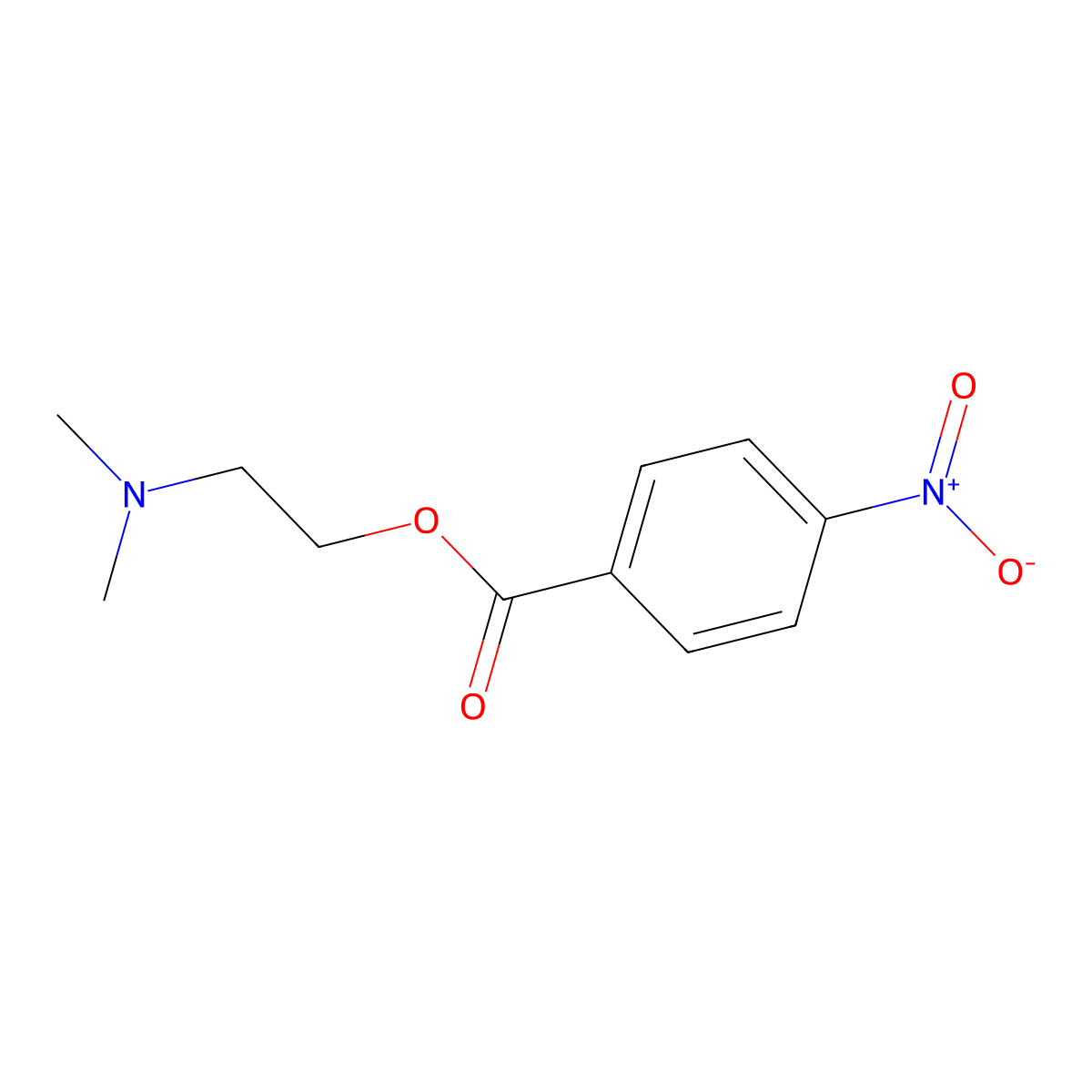 2-(Dimethylamino)ethyl 4-nitrobenzoate molecular structure, CAS 38152-22-6