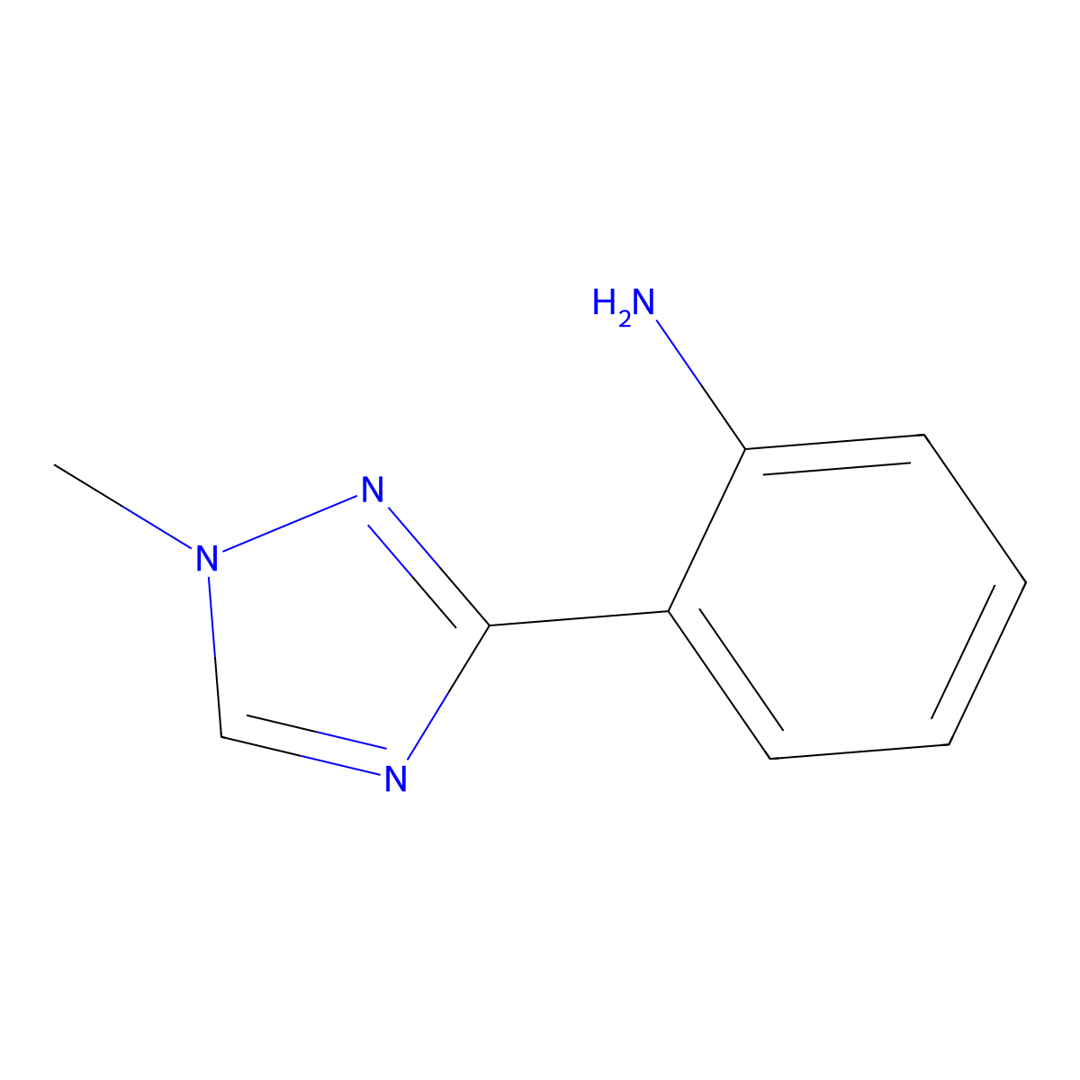 2-(1-Methyl-1H-1,2,4-triazol-3-yl)aniline molecular structure, CAS 38154-38-0