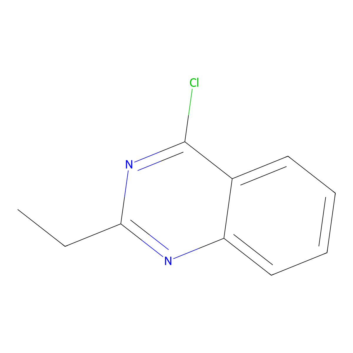 4-Chloro-2-ethylquinazoline molecular structure, CAS 38154-40-4