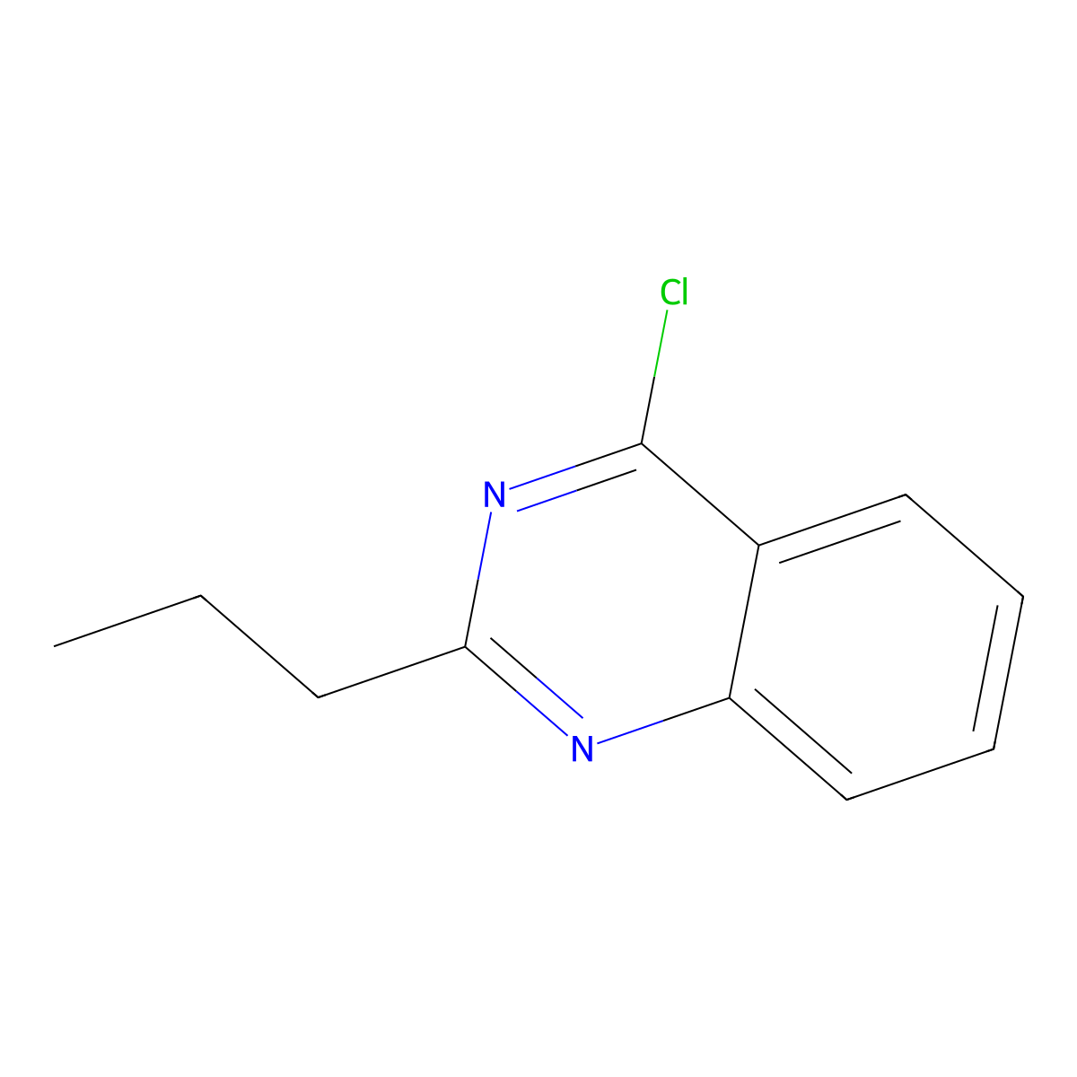 4-Chloro-2-propylquinazoline molecular structure, CAS 38154-41-5