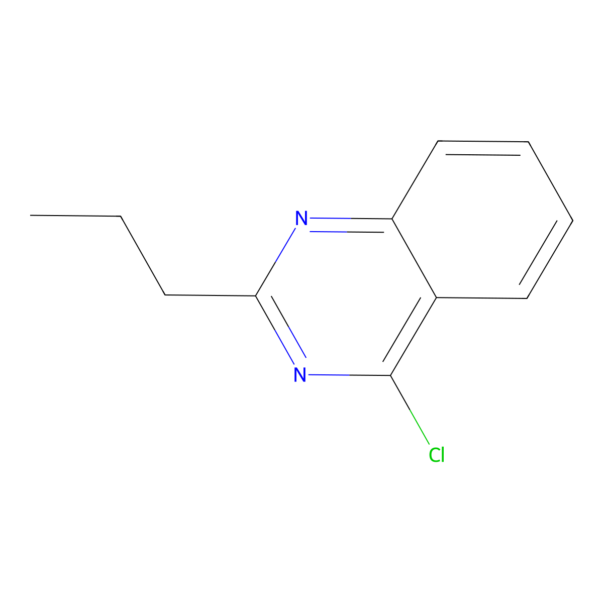 4-Chloro-2-propylquinazoline molecular structure, CAS 38154-41-5