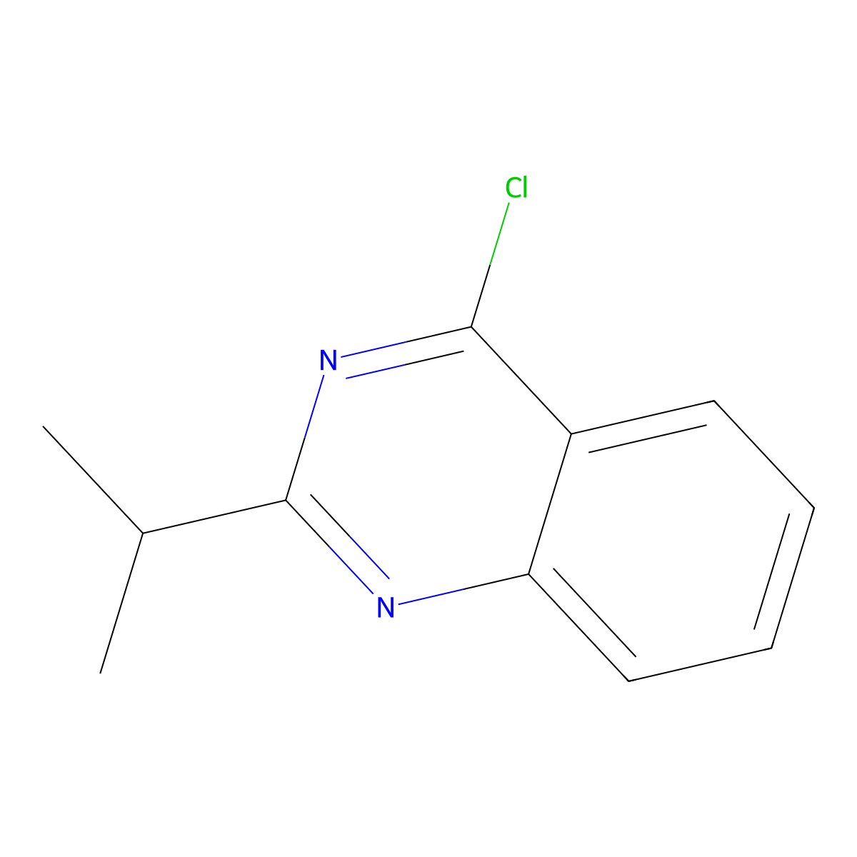 4-Chloro-2-isopropylquinazoline molecular structure, CAS 38154-42-6